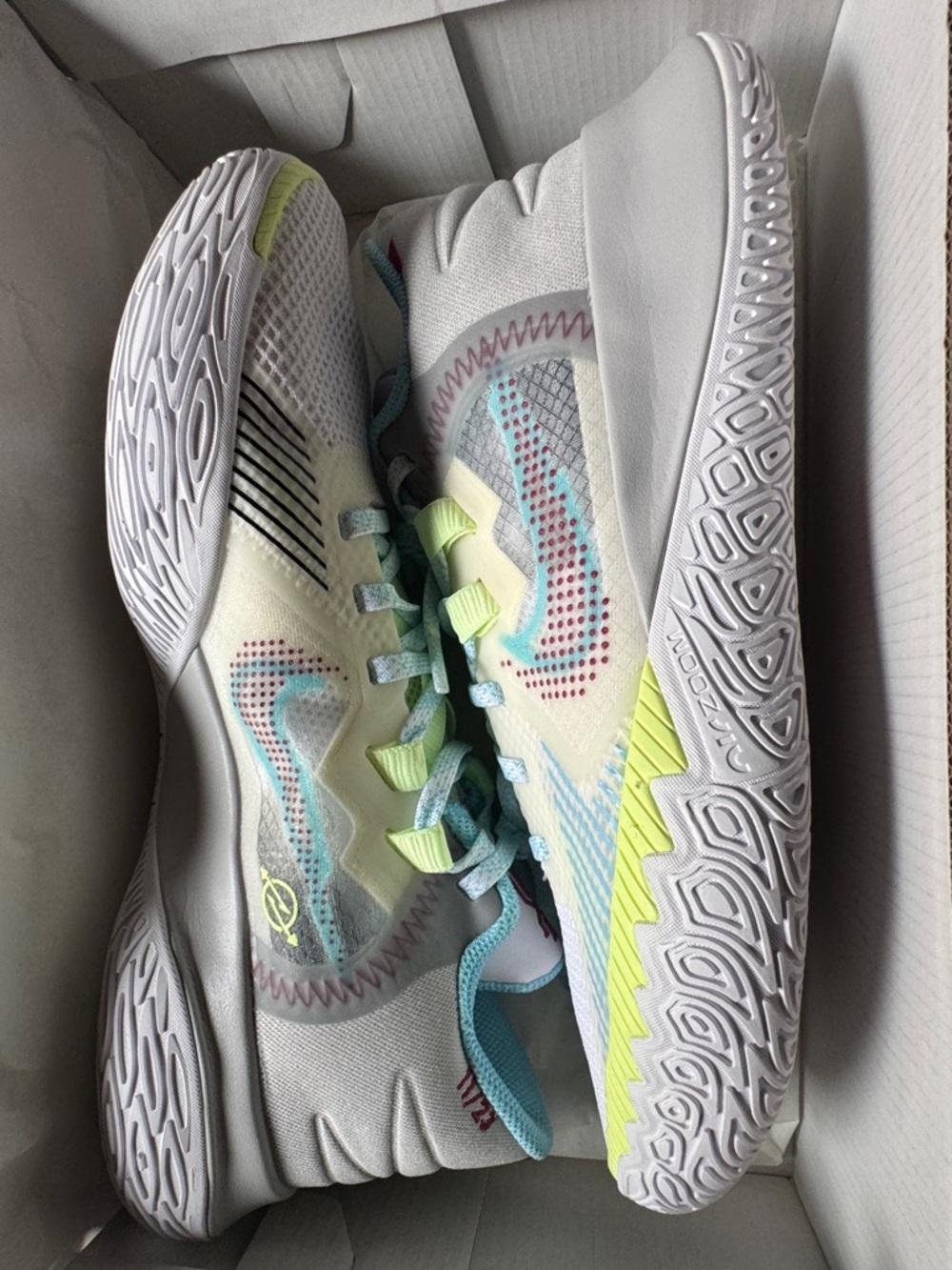 Nike Kyrie Flytrap V Basketball Shoes — White w/accents